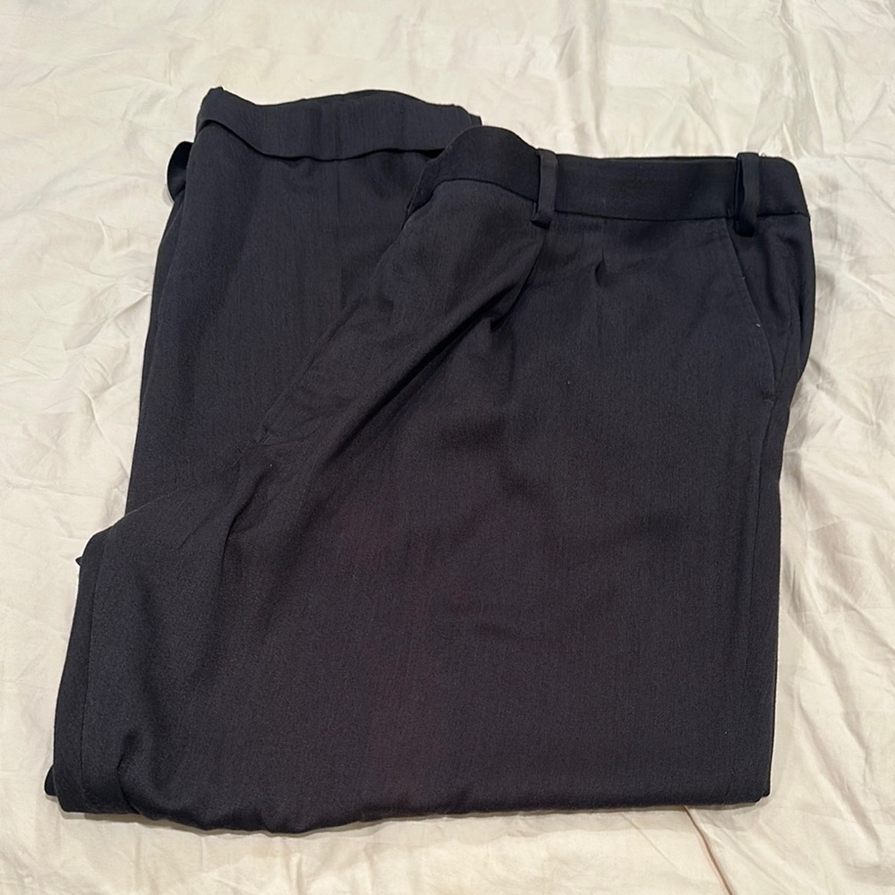 GS  Classic Black pleated cuffed stretch Dress Pants 50x30